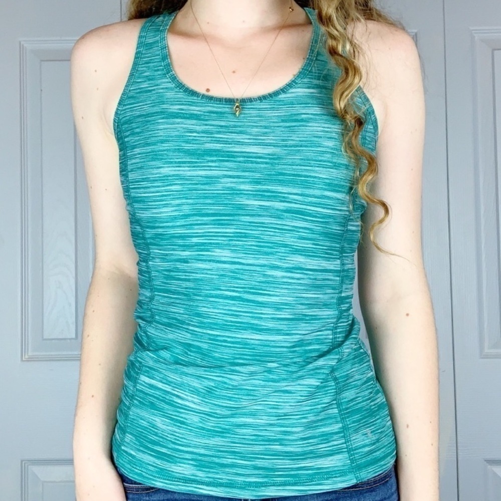 Danskin Now Green Racer Back Athletic Tank